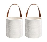 YROHGKPN Panier suspendu pour pot de fleurs et jardinière de sol - Intérieur - Housse de conteneur ronde tissée décorative - Petite corde de suspension avec arbre tissé pour l'intérieur