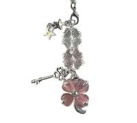 YROHGKPN Pendentif pour téléphone portable à quatre feuilles - Porte-clés avec perles - Accessoire de mode - Apporte chance et bonheur - Bijou porte-bonheur, a, taille unique
