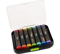 YROHGKPN Pilulier portable de 7 jours pour une utilisation deux fois par jour avec étui transparent de grande capacité, boîte à médicaments, complément alimentaire, stockage quotidien