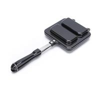 YROHGKPN Poêle à sandwich en alliage d'aluminium, plateau de cuisson antiadhésif, fabricant pliable, poêles à frire double face, rôti amovible