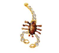 YROHGKPN Porte-bijoux unique du zodiaque avec scorpion complexe, boîte élégante avec zircone cubique pour ranger les accessoires, cadeau créatif pour les amateurs de bijoux