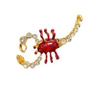 YROHGKPN Porte-bijoux unique du zodiaque avec scorpion complexe, boîte élégante avec zircone cubique pour ranger les accessoires, cadeau créatif pour les amateurs de bijoux