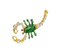YROHGKPN Porte-bijoux unique du zodiaque avec scorpion complexe, boîte élégante avec zircone cubique pour ranger les accessoires, cadeau créatif pour les amateurs de bijoux