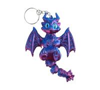 YROHGKPN Porte-clés dragon occidental réglable imprimé en 3D avec articulations mobiles pour enfants et collectionneurs Ailes flexibles Porte-clés Beau jouet de dragon occidental