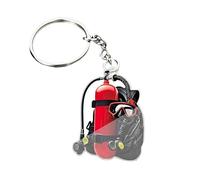 YROHGKPN Porte-clés en acrylique avec pendentif pour les amateurs de plongée, parfait comme décoration de voiture ou décoration murale, porte-clés de plongée