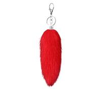 YROHGKPN Porte-clés en peluche douce de 16 cm de long avec queue d'animal - Accessoire de sac à main - Accessoire de téléphone élégant - Pendentif en fausse fourrure douce