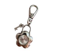 YROHGKPN Porte-clés médaillon en forme de cœur style vintage avec montre de poche fonctionnelle, porte-clés antique tendance pour clés et cadeaux, anniversaire de mariage, Type C, Einheitsgröße