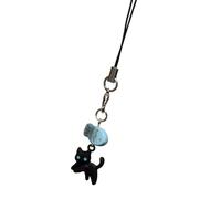YROHGKPN Porte-clés multifonction en forme de chat avec perles - Accessoire de mode pour un look tendance - Utilisation quotidienne - Cordon d'appareil photo unique, bleu, taille unique