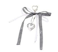 YROHGKPN Porte-clés noeud sophistiqué Cœur à la mode Pendentif de sac à main Accessoires de décoration pour sacs et clés Porte-monnaie Accessoires de créateurs de tendances, Noir