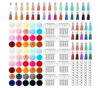 YROHGKPN Porte-clés pompon moelleux coloré en fourrure synthétique avec porte-clés et pompons Accessoires pour sac voiture téléphone porte-clés