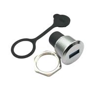 YROHGKPN Prise USB 3.0 pour montage sur panneau, alliage, 5 Gbit/s, transmission, extérieur, durabilité industrielle, connecteur de panneau USB en alliage