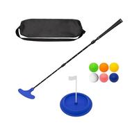 YROHGKPN Putter de golf à deux voies avec balle et disque de putting, longueur réglable, enfants pour droitier/gaucher, raquette à deux voies avec disque de putting et balle d'exercice