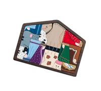 YROHGKPN Puzzle de crèche finement sculpté en buis, présentoir, parfait pour la décoration religieuse de la maison et la scène de collection