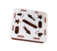 YROHGKPN Puzzle d'exploration en feutre pour chat - Anti-mastication - Boîte de jeu interactive avec 2 cloches et balle pour chatons