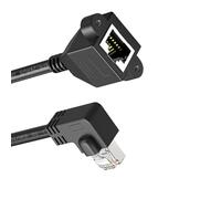 YROHGKPN Rallonge de câble réseau RJ45 Cat6, adaptateur directionnel flexible, connecteurs blindés, 1000 Mbit/s, câble Ethernet blindé Cat5e rapide compatible Cat5