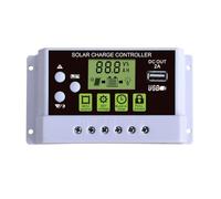 YROHGKPN Régulateur de charge solaire 10 A/20 A/30 A pour énergies renouvelables Régulateur de panneau solaire intelligent avec régulateur de sortie USB 2 0 A pour les énergies renouvelables