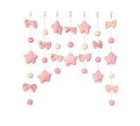 YROHGKPN Rideau à 7 fils en feutre, motif étoiles, nœud papillon, ficelle de porte, rideaux de porte à suspendre pour chambre de bébé, décoration murale, séparateur de pièce