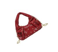 YROHGKPN Sac à bandoulière élégant avec décoration de rivets, sac de soirée pratique en cuir PU, sac à bandoulière pour femme, sac à main pour un usage quotidien, rouge