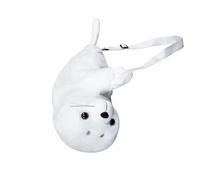 YROHGKPN Sac à bandoulière en peluche de dessin animé Animaux en peluche Coussin Sceau Sac à dos pour Voyage École Étudiants Réduire le stress Cadeau d'anniversaire Sac à bandoulière en peluche pour