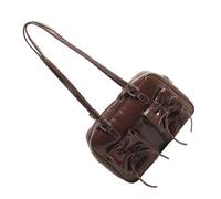 YROHGKPN Sac à bandoulière pour femme Sac à bandoulière tendance en cuir PU Sac à main Beau nœud Sac à dos pour une utilisation quotidienne Sac à bandoulière en cuir PU pour femmes Beaux nœuds, café