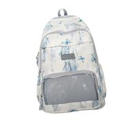 YROHGKPN Sac à dos élégant en nylon avec une grande capacité et des designs esthétiques anime Bowknot - Sac d'école pour les personnes de mode - Sac à dos mignon pour fille, bleu