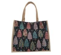 YROHGKPN Sac à main de grande capacité et motif d'arbre en patchwork. Sac à provisions pratique pour une utilisation quotidienne en voyage et à l'école. Joli sac patchwork, Noir