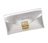 YROHGKPN Sac à main élégant pour femme Design enveloppant Sac en PU spacieux avec fermeture à verrou Épaule légère Pratique pour un usage quotidien Léger Grand sac de soirée pour femme, Argent (Silver