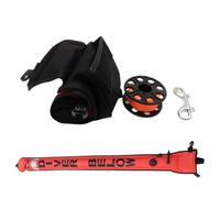 YROHGKPN Scubas Signals Tube de saucisses de sécurité gonflable avec bobine de plongée, rouleau et clip, flotteur ouvert au bas