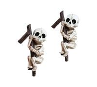 YROHGKPN Sculpture de crâne sur le thème d'Halloween - Accessoires décoratifs à suspendre pour plantes ou fournitures d'artisanat - Solution de rangement créative