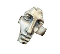 YROHGKPN Sculpture de visage artistique, bagues de rencontres, anneaux d'ouverture réglables, bijoux uniques pour les doigts, convient pour les fêtes et la vie quotidienne, doigt abstrait pour le