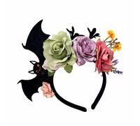 YROHGKPN Serre-tête élégant en forme de chauve-souris rose pour Halloween, accessoire de costume pratique et léger en résine pour les fêtes, jeux de rôle, Halloween, cosplay, coiffe pour femme