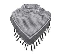 YROHGKPN Shemagh Écharpe du désert avec motif géométrique Écharpe arabe épaisse avec pompons Foulards Bandana pour hommes Écharpe en coton, Noir et blanc., taille unique