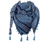YROHGKPN Shemagh Foulard pour homme et femme, écharpe Kafiya, écharpe de chasse Shemagh avec glands, coupe-vent, arabe pour homme, bleu, taille unique