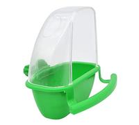 YROHGKPN Sittich Distributeur de nourriture pour oiseaux, avec perche, récipient en plastique pour cage, pas de désordre, protégé contre les éclaboussures, facile à remplir, pour cage