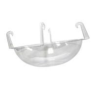 YROHGKPN Soucoupe ronde transparente pour panier suspendu, support de pot de fleurs en plastique léger avec trous de drainage cachés, soucoupe sphérique et recyclable
