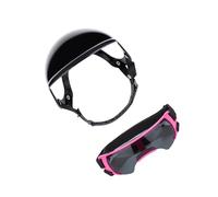 YROHGKPN Sports canins anti-UV avec lunettes de protection réglables pour les randonnées urbaines et les aventures en vélo - Ensemble casque et lunettes de protection pour petites races de chiens