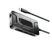 YROHGKPN Station d'accueil pour adaptateur de casque DS7 PD100W 5 Gbit/s de charge, 3,5 mm Auditory Type C 1000M pour Game Pad Gaming Live Streaming