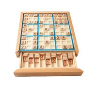 YROHGKPN Sudoku Panel en bois naturel 9 x 9 x 9 - Jouet d'exercice logique pour enfants et adultes - Jouet Sudoku de qualité supérieure pour apprendre à apprendre