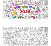 YROHGKPN Tapis en papier graffiti imperméable pour enfants sur le thème des festivals, 76 x 183 cm, grande taille pour les fêtes et les griffonnages à la maison, facile à transporter, papier d'art