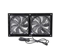 YROHGKPN Ventilateur de refroidissement double compatible solaire 12 V, protection IP67, installation facile pour la ventilation extérieure, utilisation d'un ventilateur solaire