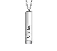 yrozvw Collier de nom personnalisé Collier de gravure secrète Collier de message d'amour personnalisé Collection de barres coulissantes Collier I Love You Cadeaux pour elle