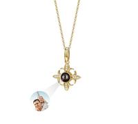 yrozvw Pendentif trèfle personnalisé en argent 925 avec photo Pendentif porte-bonheur Collier mémoire Bijoux Cadeau pour femmes