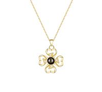 yrozvw Pendentif trèfle personnalisé en argent 925 avec photo Pendentif porte-bonheur Collier mémoire Bijoux Cadeau pour femmes