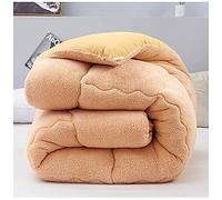 YRRA Duveteux Couette, Épaissir Consolateur Couverture d'hiver en Cachemire d'agneau Épaissi Couette De Lit Doux Et Chaud Literie,Laiton,150x200cm（1.5kg）