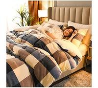 YRRA Épaissir Cachemire Courtepointe, Chaud Cachemire d'agneau Consolateur Couette Lit Chaud Et Doux d'hiver Couverture Épaissie en Cachemire d'agneau, pour Chambre,Laiton,180x220cm(3kg)