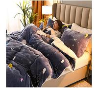 YRRA Épaissir Courtepointe Cachemire d'Agneau, Couette Lit Chaud Et Doux d'Hiver, Couverture Épaissie pour Chambre, Gris, 150x200cm (2.5kg)