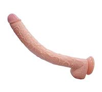 Yrrddxxoo Long réaliste de 43 cm avec ventouse souple imperméable en PVC pour femmes couples, B56414 (couleur : beige)