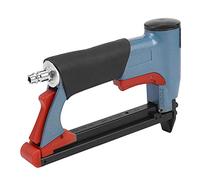 YRREATY Agrafeuse Pneumatique Professionnelle Tête Fer Marteau Bleue | Tête fixe en fer adaptable comme marteau, outil polyvalent pour fixation et déménagement léger en travail du bois.
