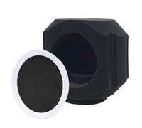 YRREATY Bouclier d'isolation du Microphone - réduction Bruit Vent Noir | Conçu pour réduire le bruit et créer un espace d’enregistrement contrôlé, idéal pour le karaoké et les voix off.