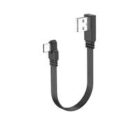 YRREATY Câble de Chargement et de Données USB Mâle vers Type C Mâle à Angle Droit Flexible Plat, Droit et Incliné à 90 Degrés, USB T4.